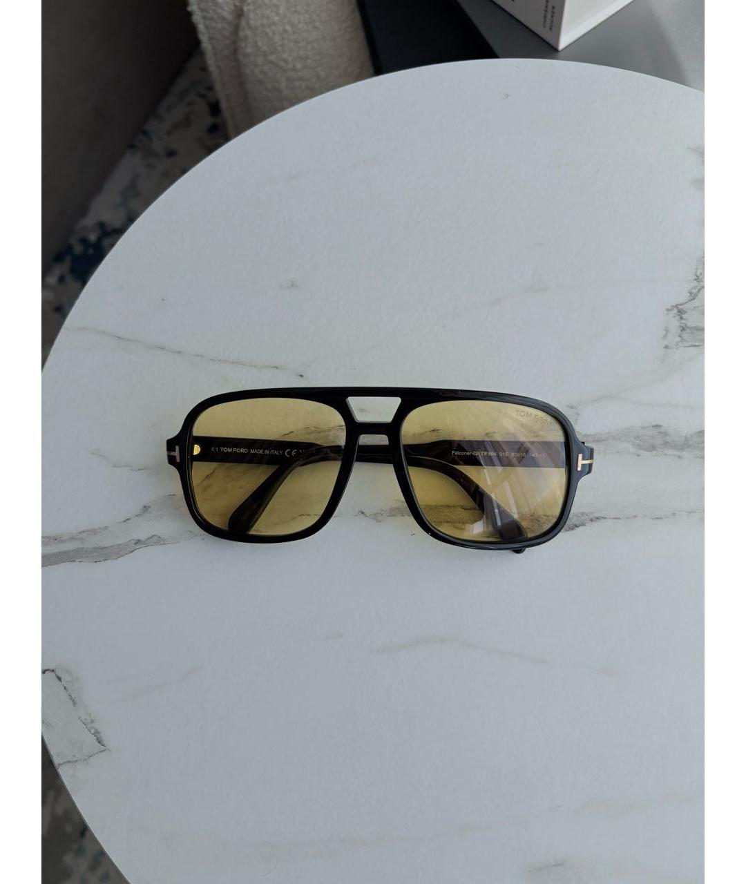 TOM FORD Черные пластиковые солнцезащитные очки, фото 6