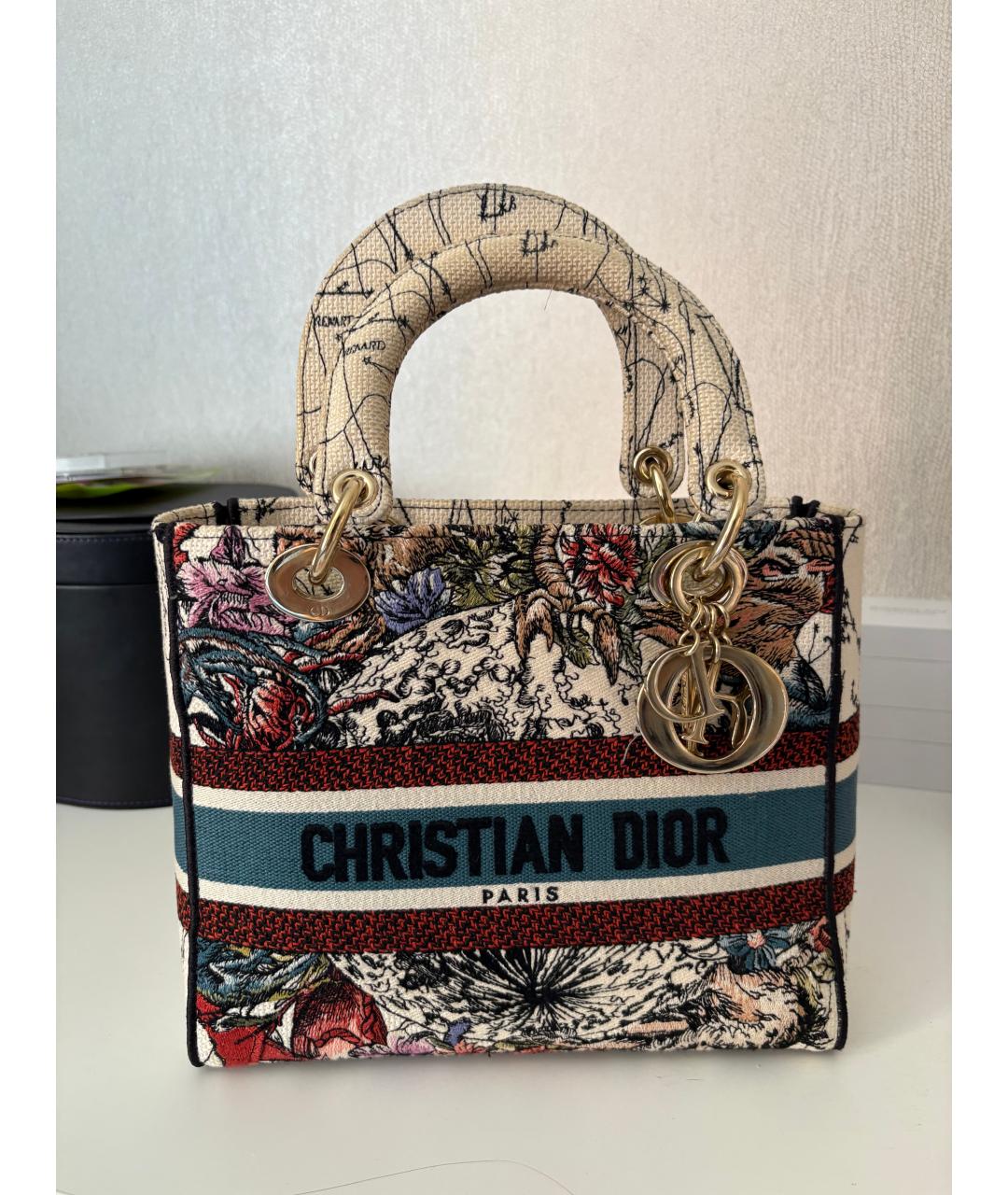 CHRISTIAN DIOR Мульти тканевая сумка с короткими ручками, фото 3