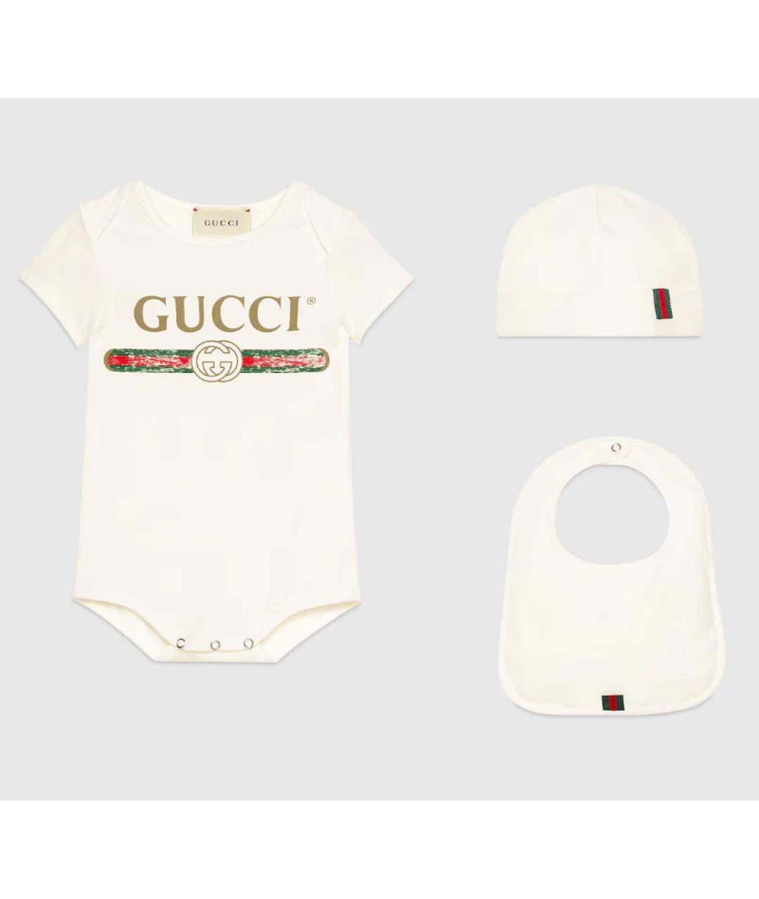 GUCCI Белый хлопковый комплект, фото 4