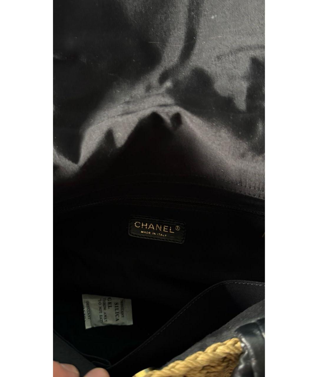CHANEL Бежевая плетеная сумка с короткими ручками, фото 4
