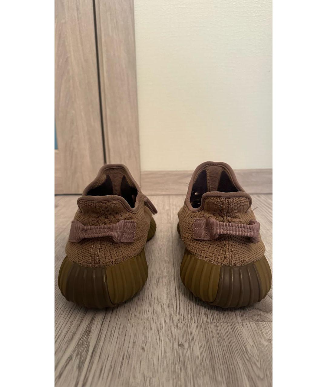 ADIDAS YEEZY Хаки текстильные низкие кроссовки / кеды, фото 4