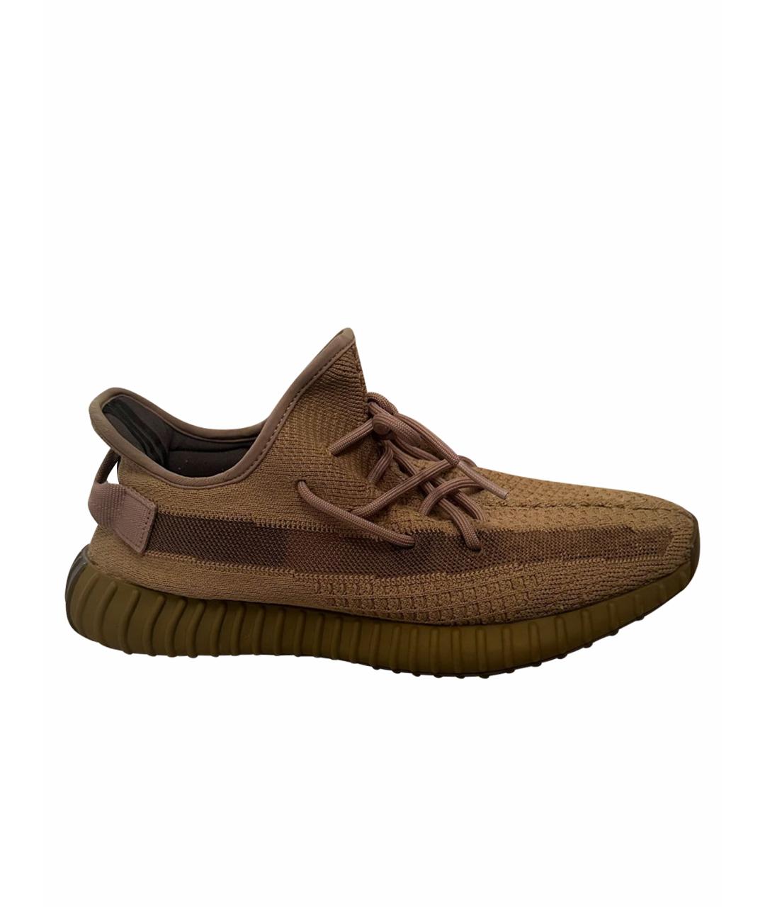 ADIDAS YEEZY Хаки текстильные низкие кроссовки / кеды, фото 6