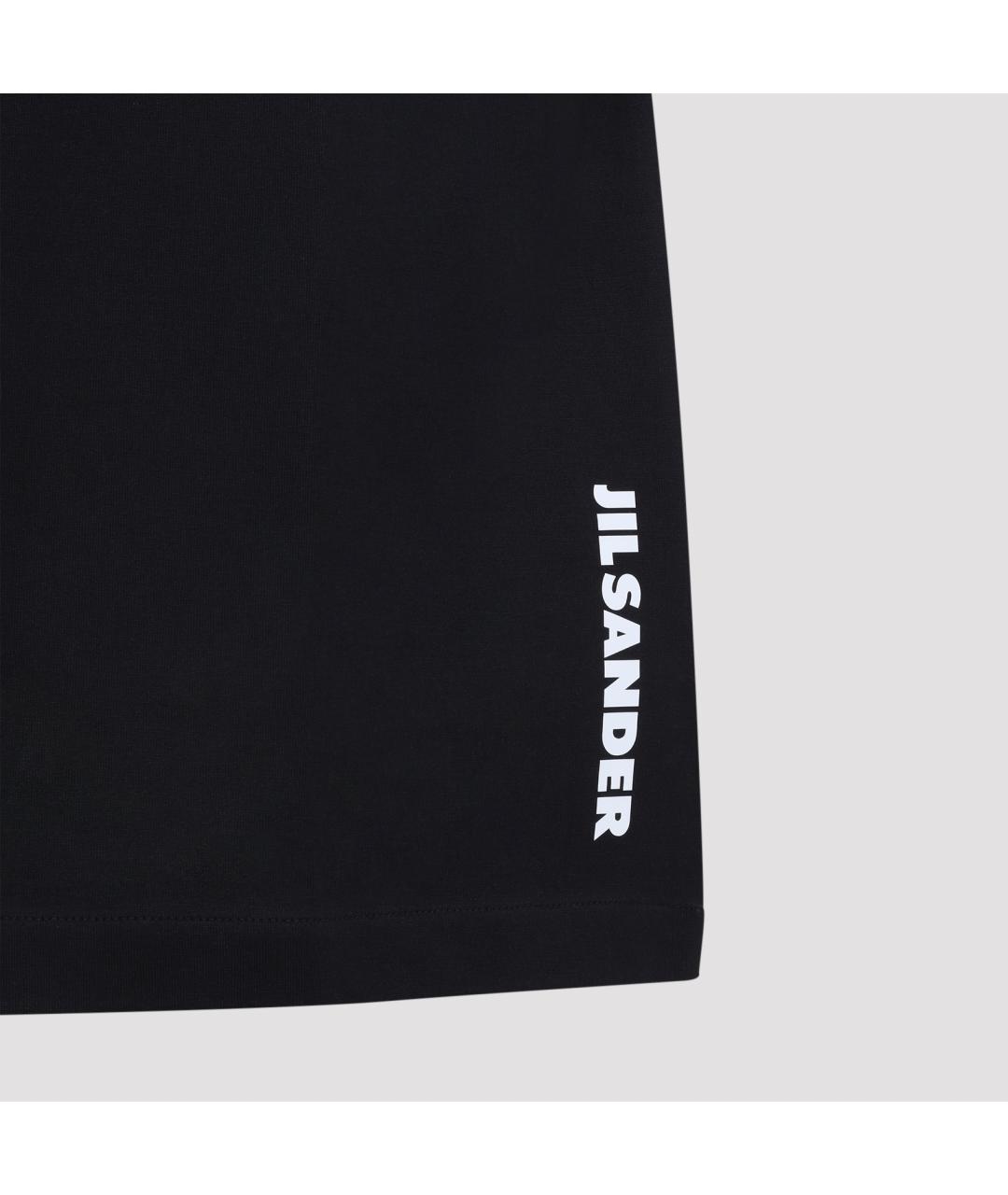 JIL SANDER Черная хлопковая футболка, фото 4