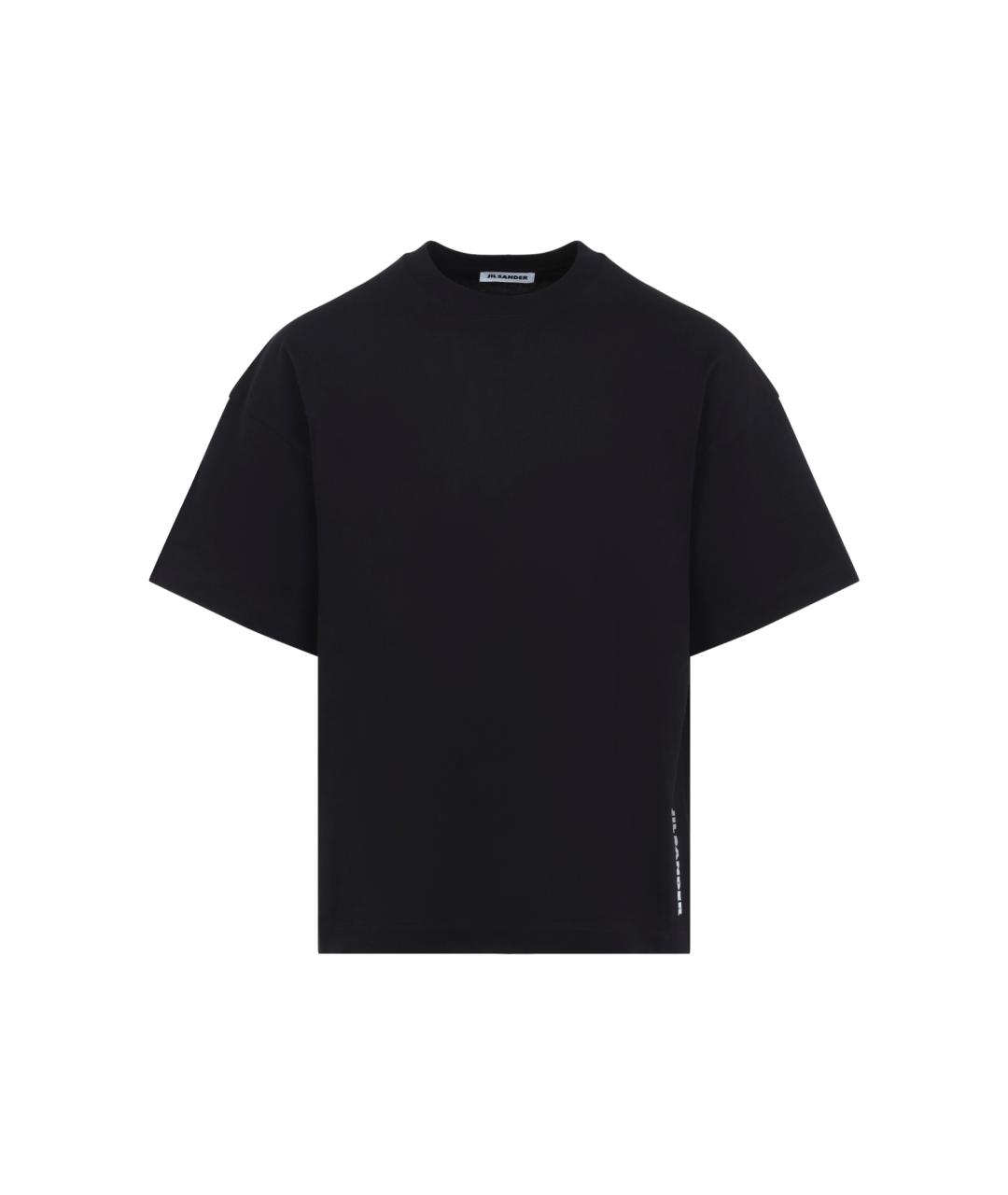 JIL SANDER Черная хлопковая футболка, фото 5