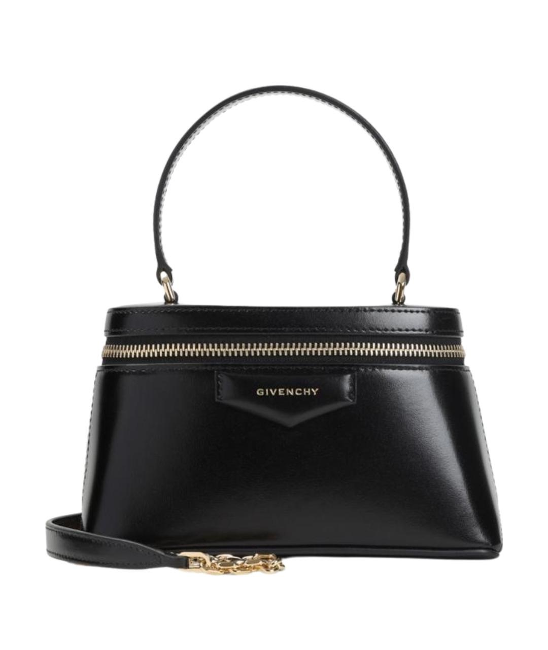 GIVENCHY Черная кожаная сумка с короткими ручками, фото 1