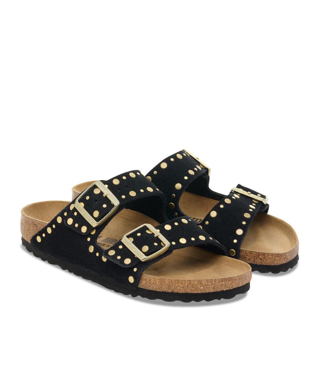 BIRKENSTOCK Черные кожаные сандалии, фото 4