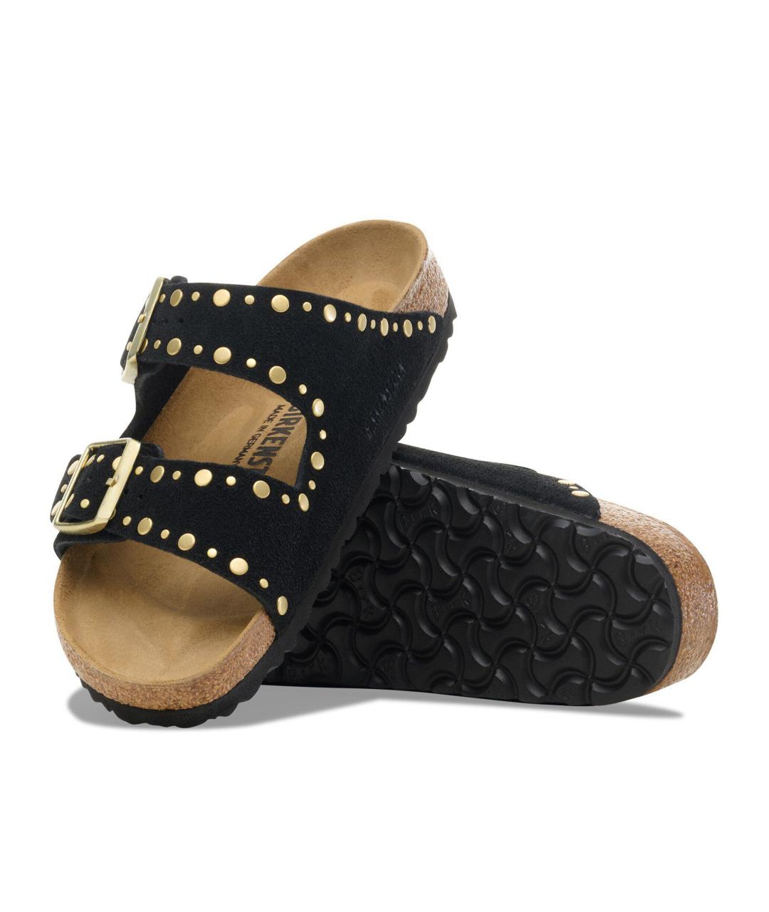 BIRKENSTOCK Черные кожаные сандалии, фото 5