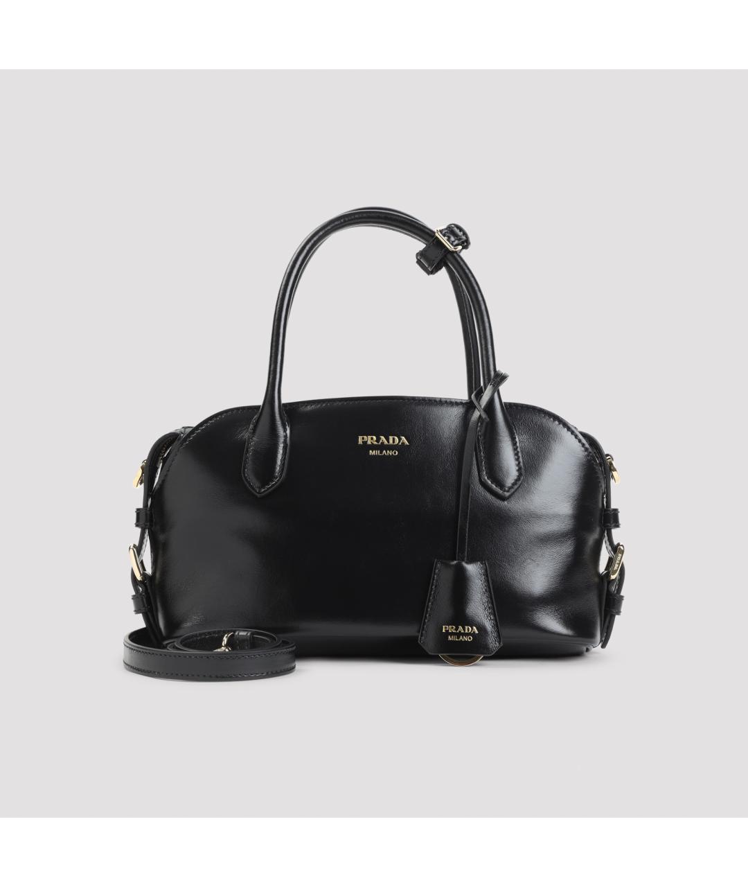 PRADA Черная кожаная сумка тоут, фото 2