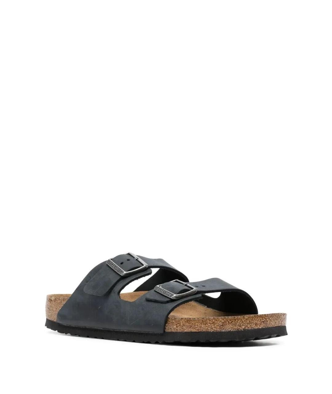 BIRKENSTOCK Черные кожаные сандалии, фото 2