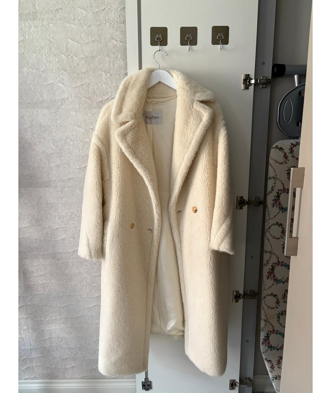 MAX MARA Бежевое шерстяное пальто, фото 4
