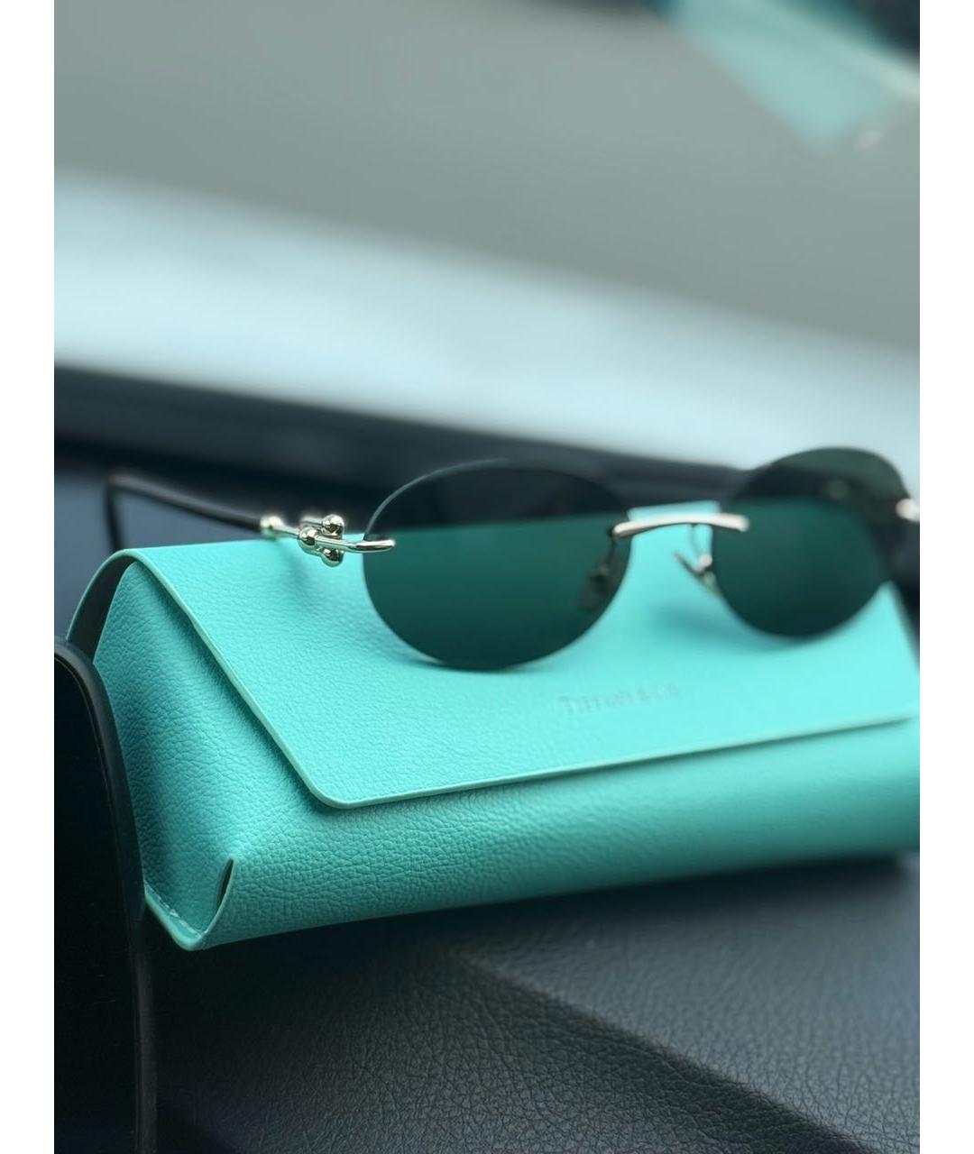 TIFFANY&CO Золотые металлические солнцезащитные очки, фото 8