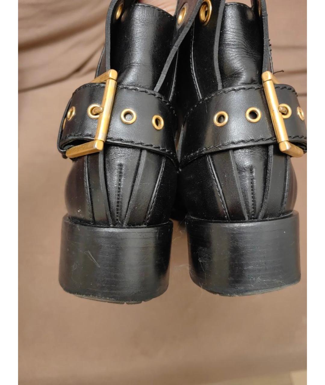 ALEXANDER MCQUEEN Черные кожаные ботинки, фото 5