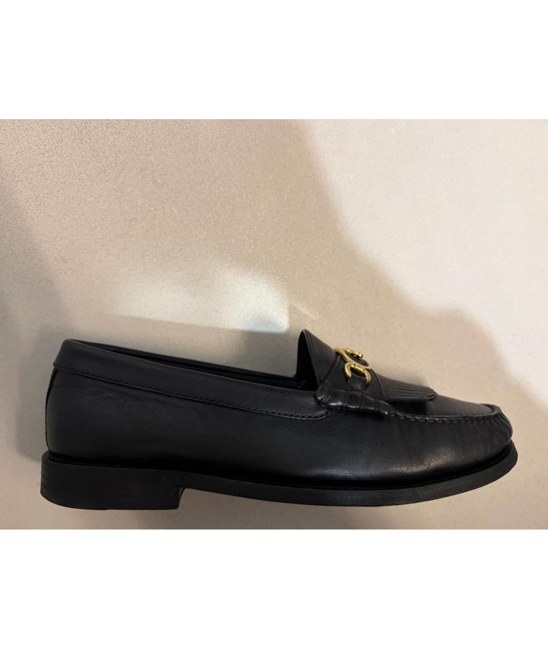 CELINE Черные кожаные лоферы, фото 9