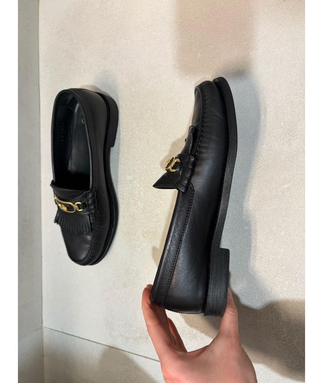 CELINE Черные кожаные лоферы, фото 6