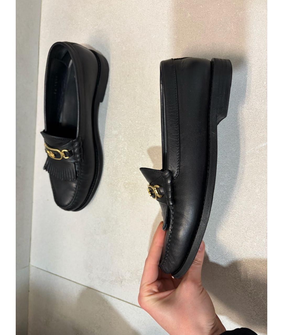 CELINE Черные кожаные лоферы, фото 7