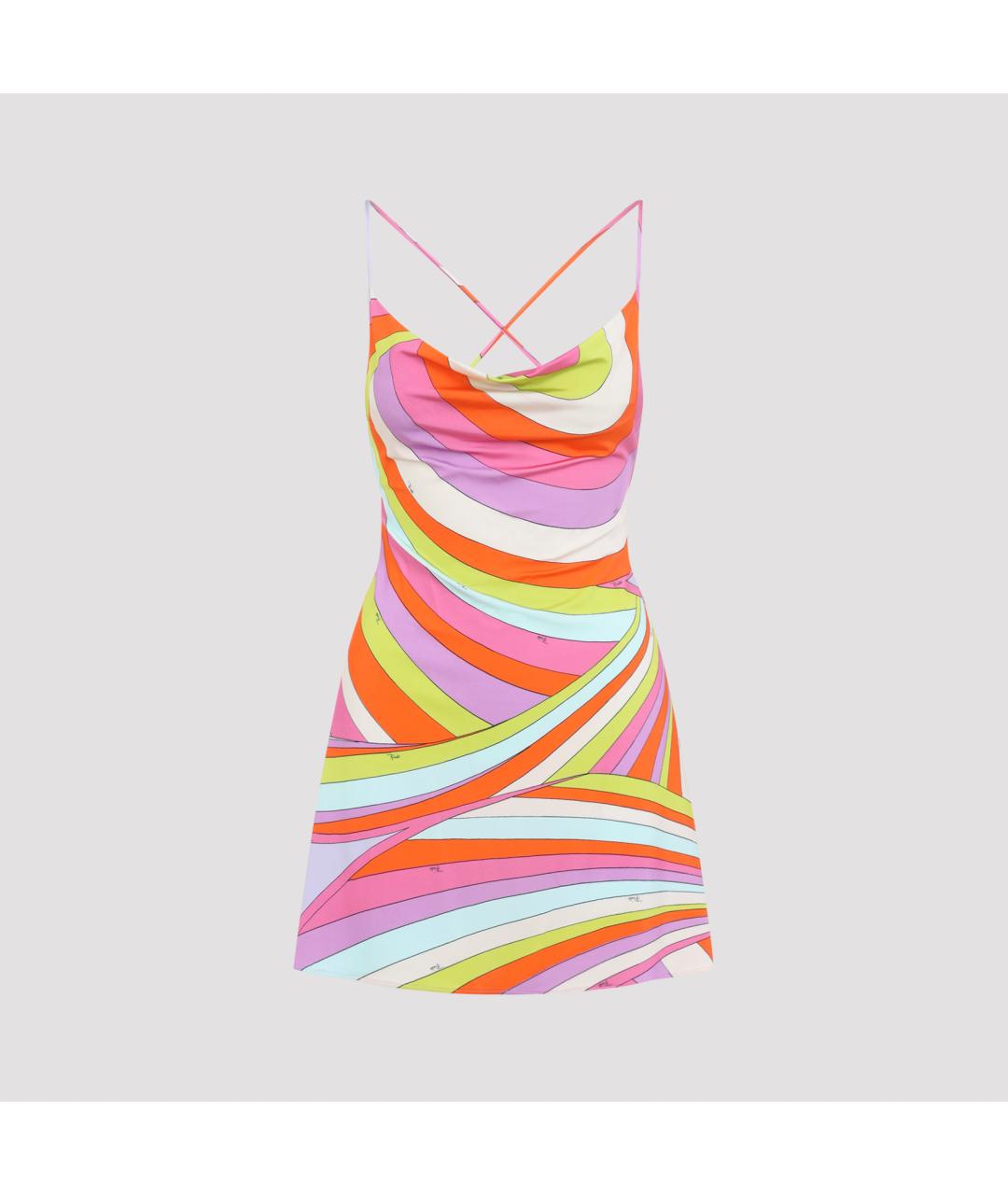 PUCCI Мульти вискозное коктейльное платье, фото 2