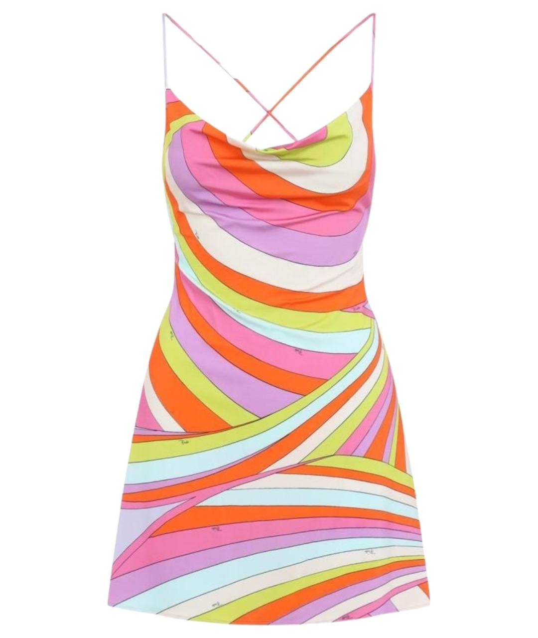 PUCCI Мульти вискозное коктейльное платье, фото 1