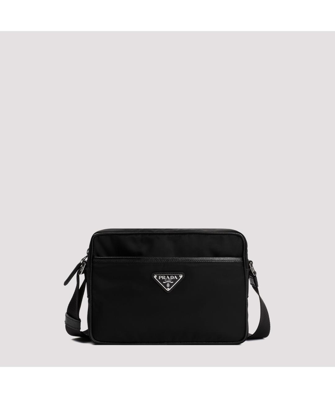 PRADA Черная синтетическая сумка на плечо, фото 2