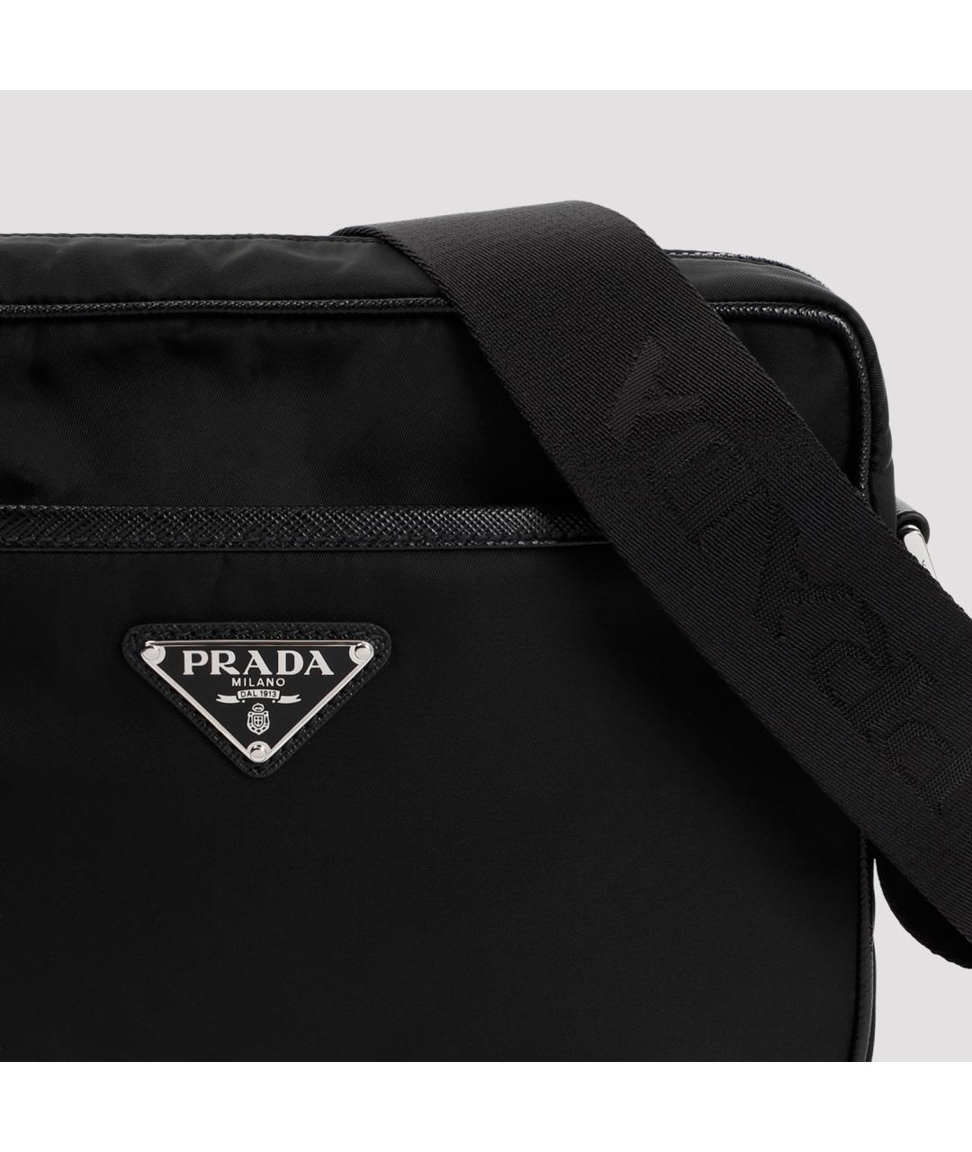 PRADA Черная синтетическая сумка на плечо, фото 6