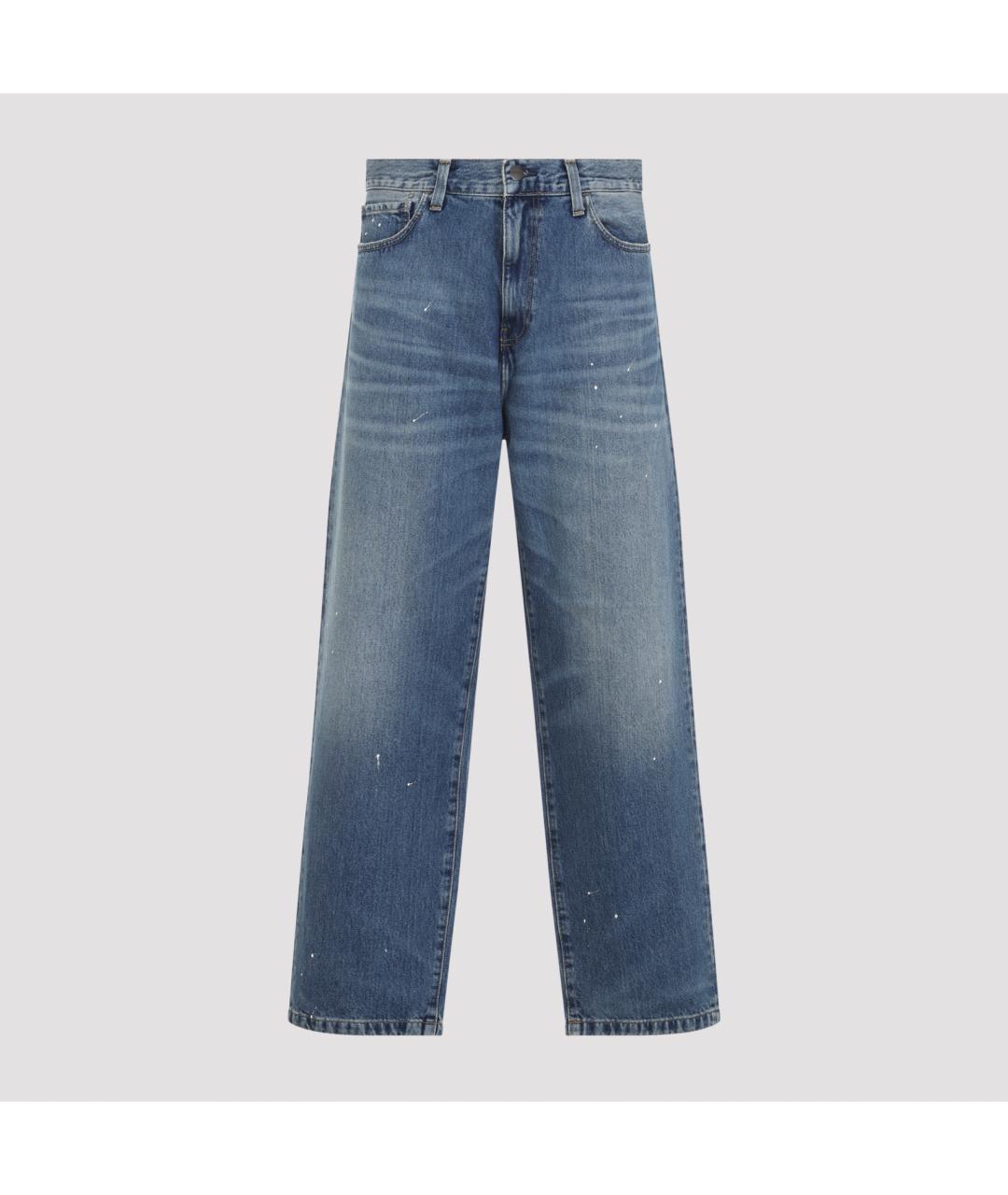 CARHARTT WIP Синие хлопковые прямые джинсы, фото 2