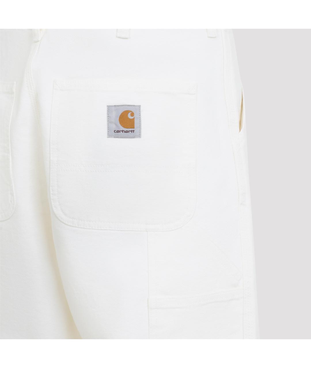 CARHARTT WIP Белые хлопковые повседневные брюки, фото 3