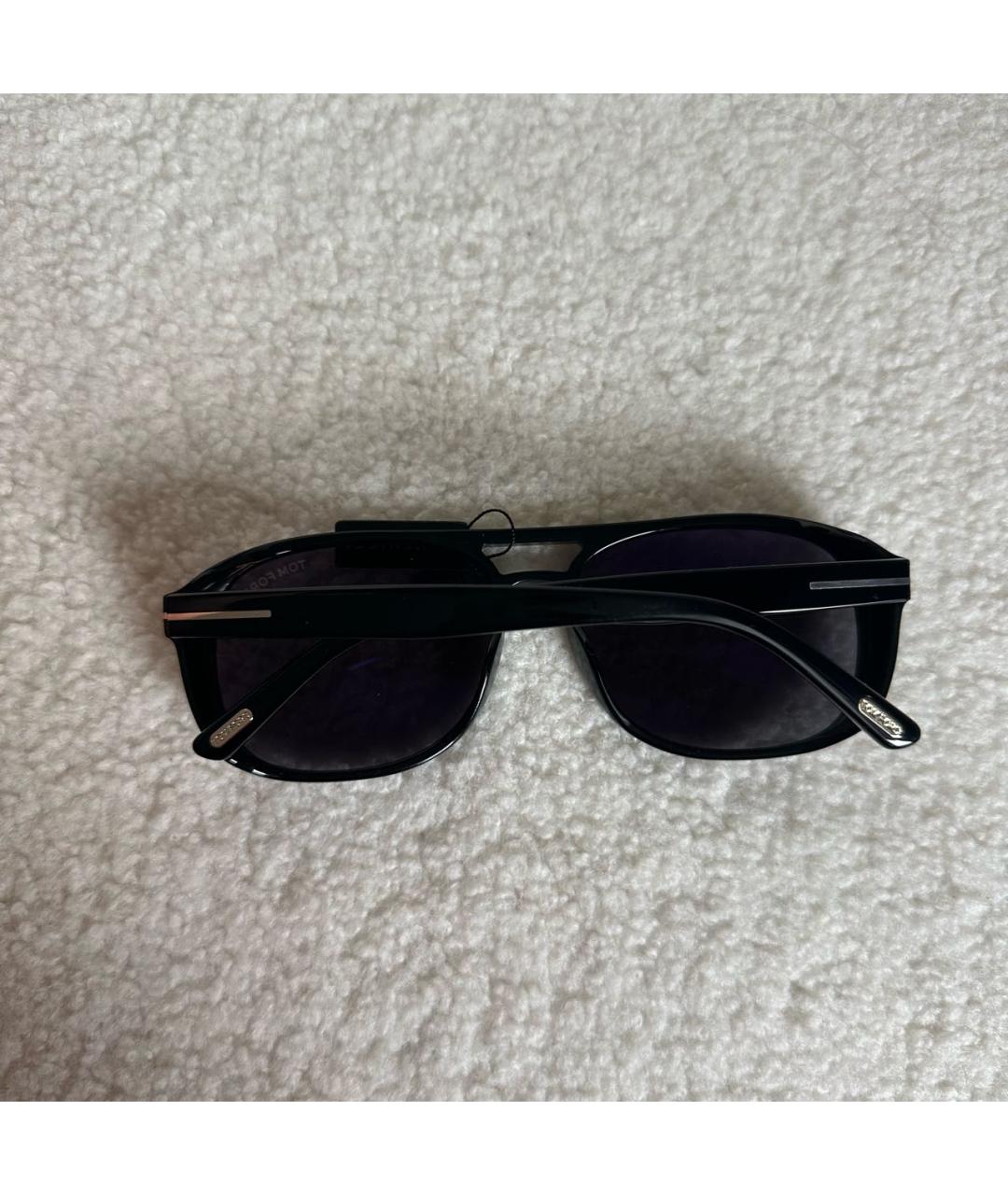 TOM FORD Черные пластиковые солнцезащитные очки, фото 8