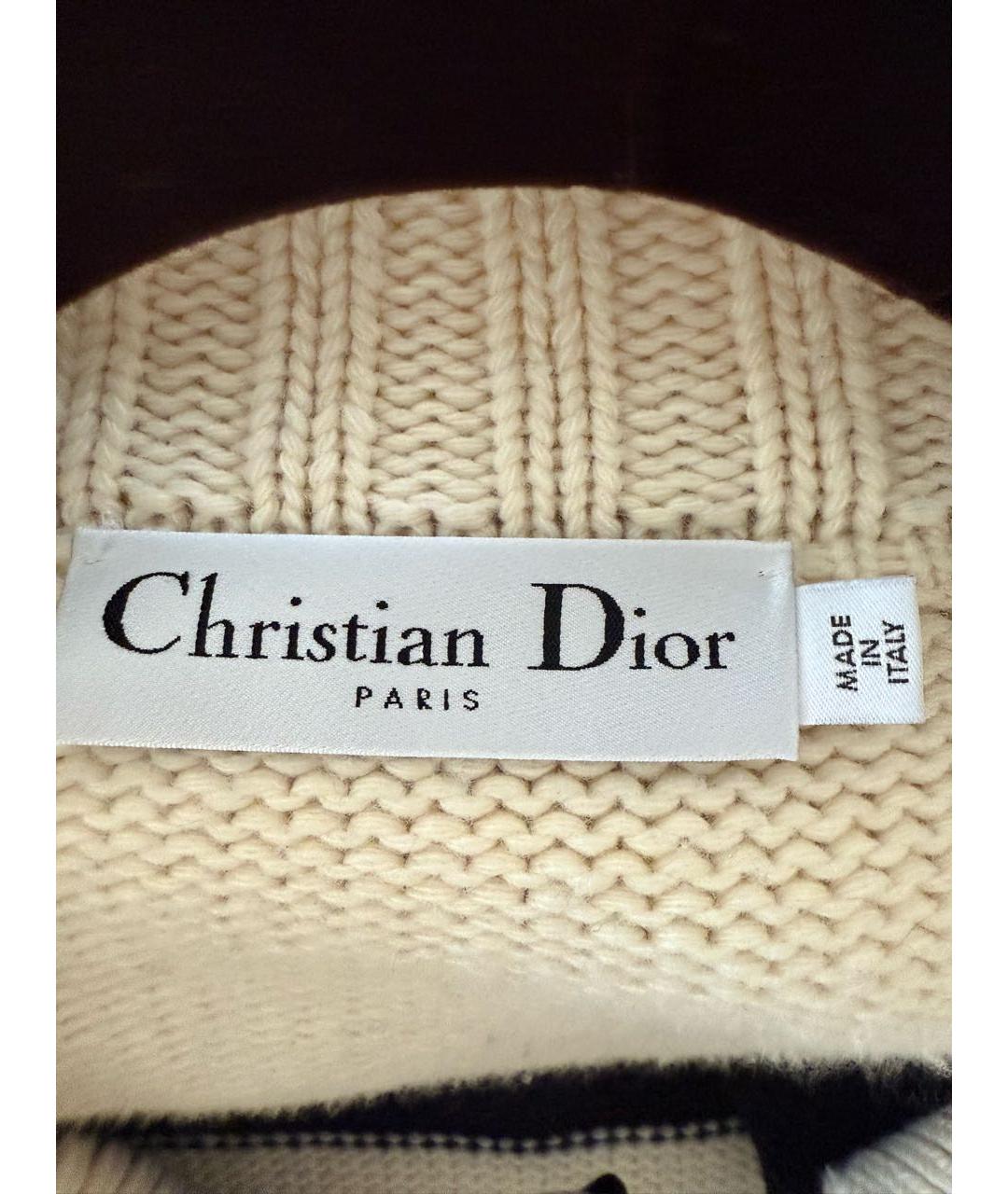 CHRISTIAN DIOR Белый шерстяной кардиган, фото 3