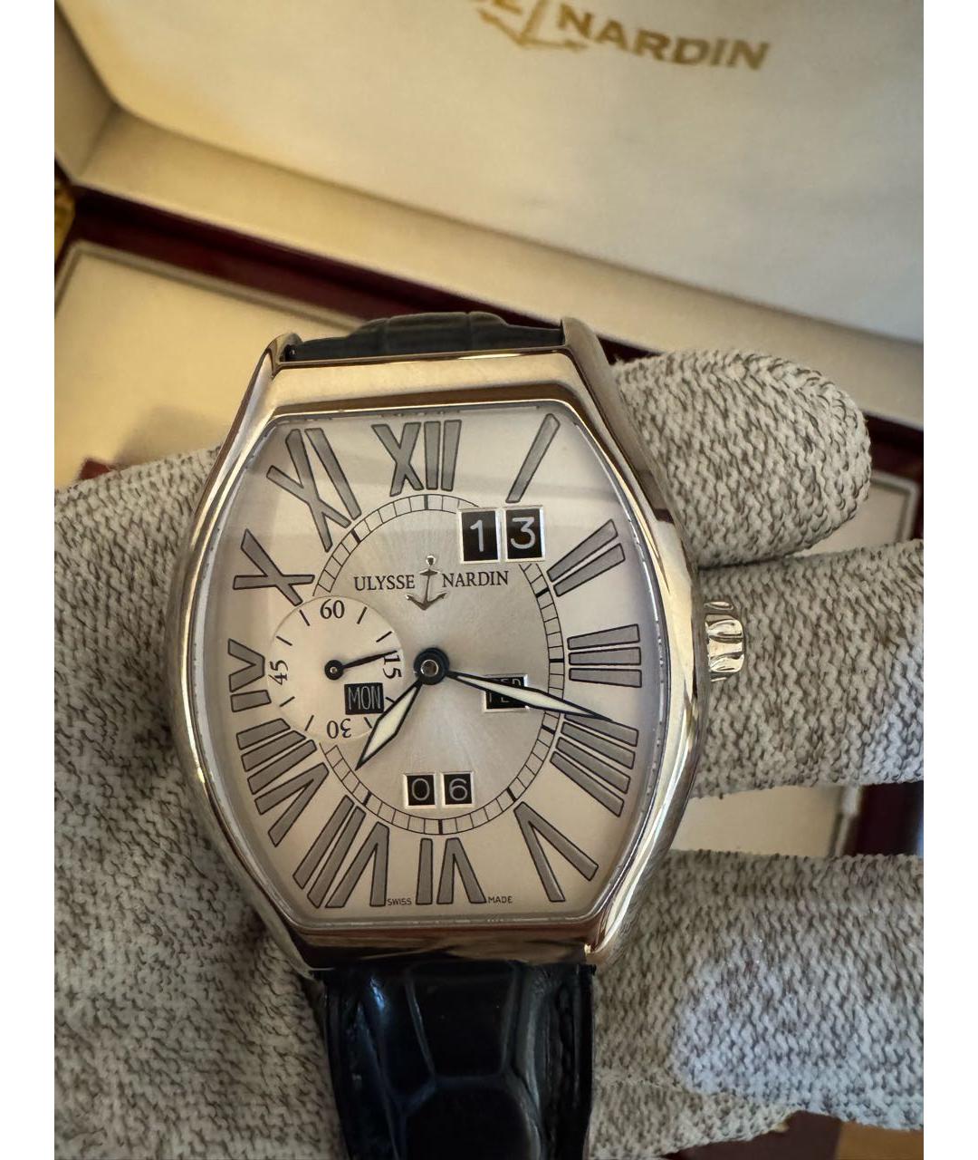 Ulysse Nardin Серебряные часы из белого золота, фото 6