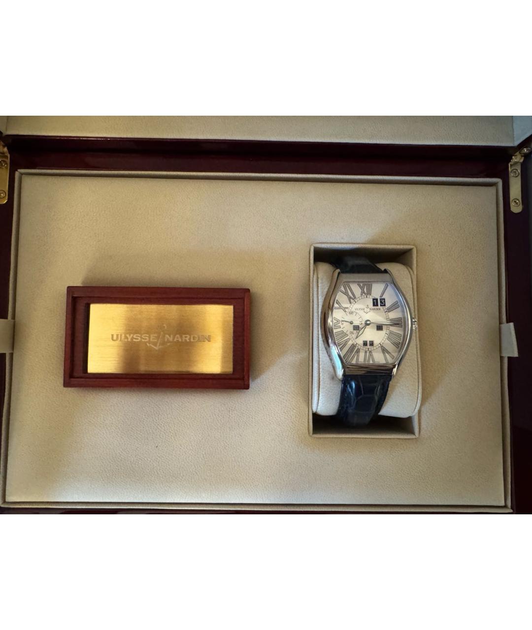 Ulysse Nardin Серебряные часы из белого золота, фото 2