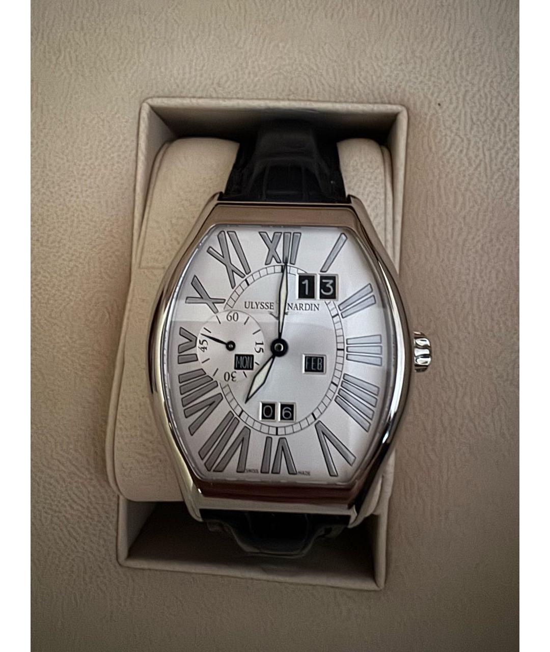 Ulysse Nardin Серебряные часы из белого золота, фото 9