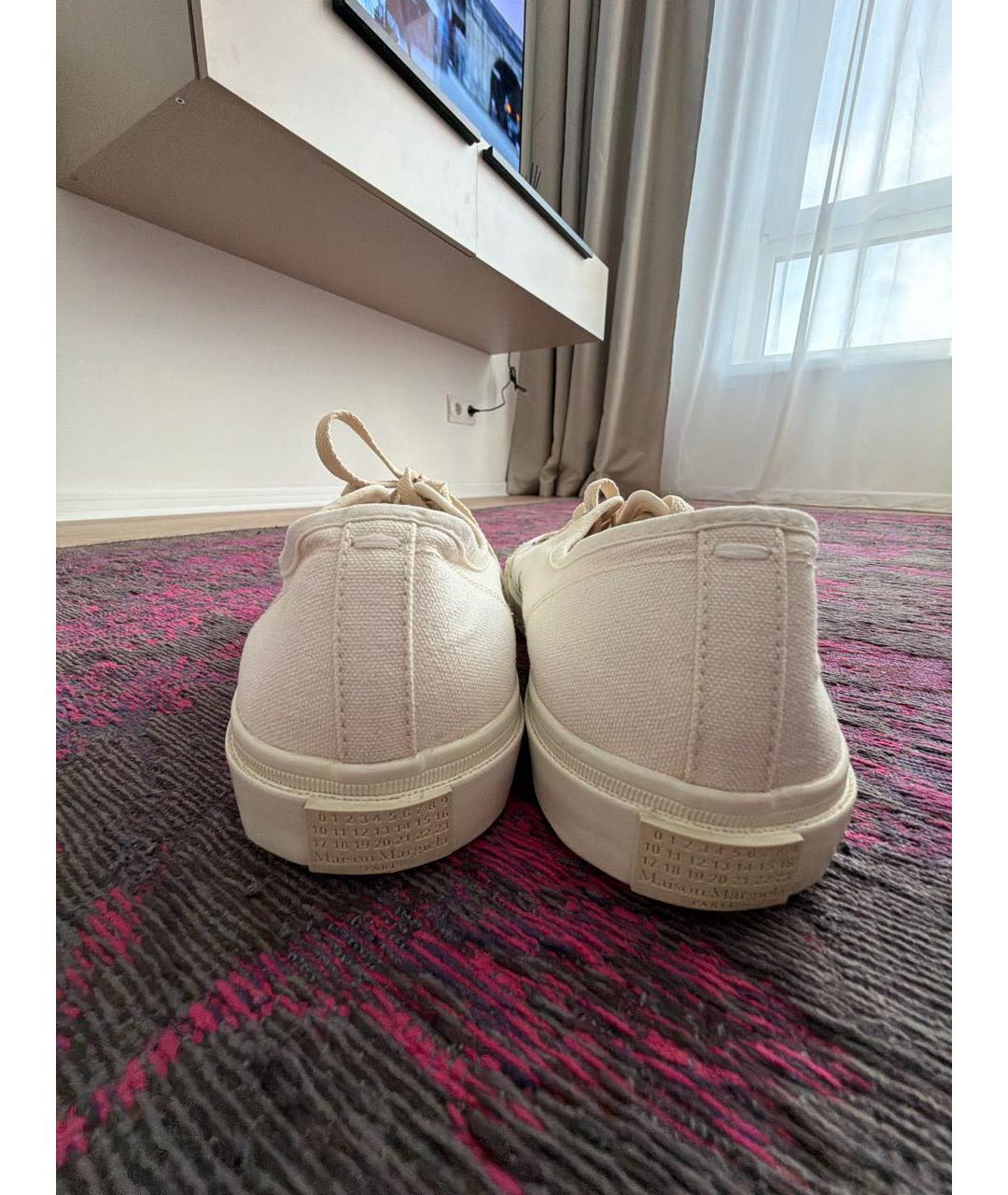 MM6 MAISON MARGIELA Белые текстильные кеды, фото 4
