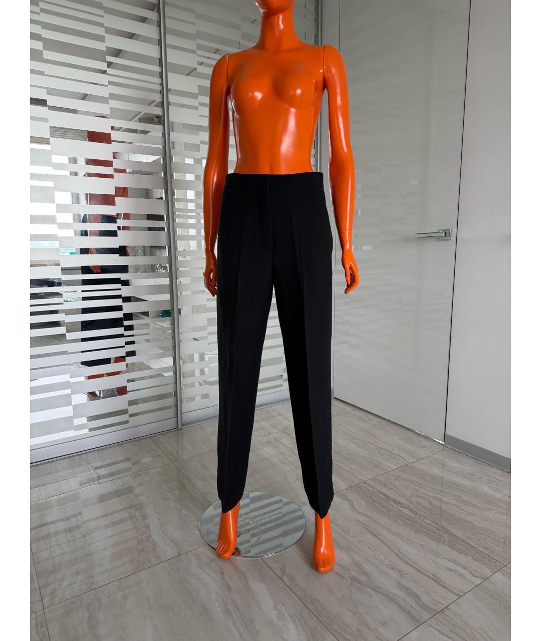 CHRISTIAN DIOR Черные шерстяные прямые брюки, фото 4