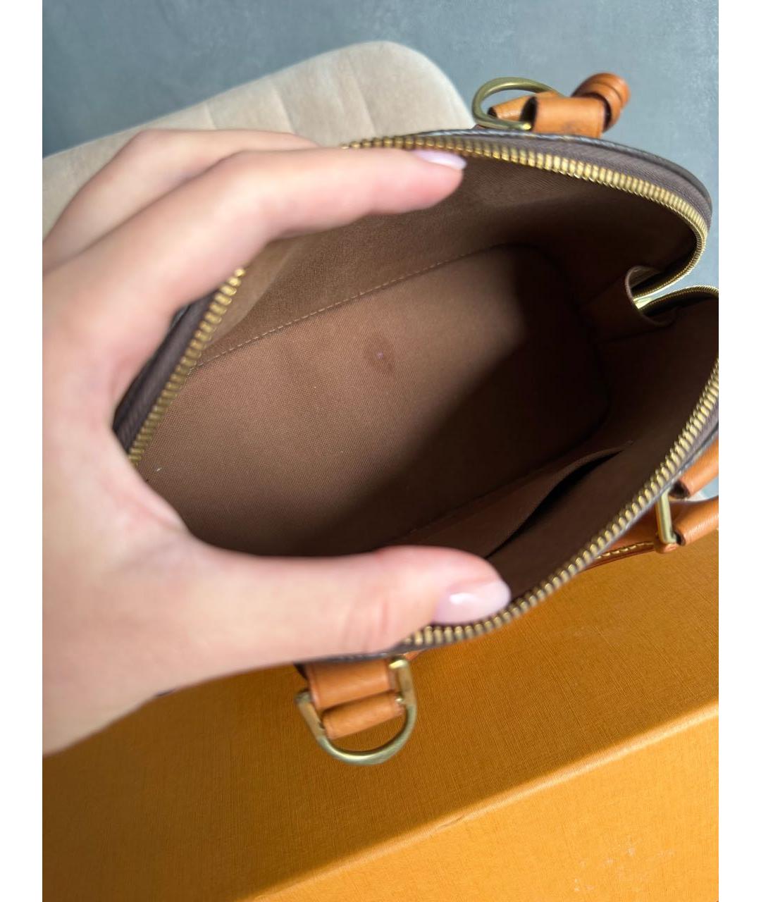 LOUIS VUITTON Коричневая сумка с короткими ручками, фото 7