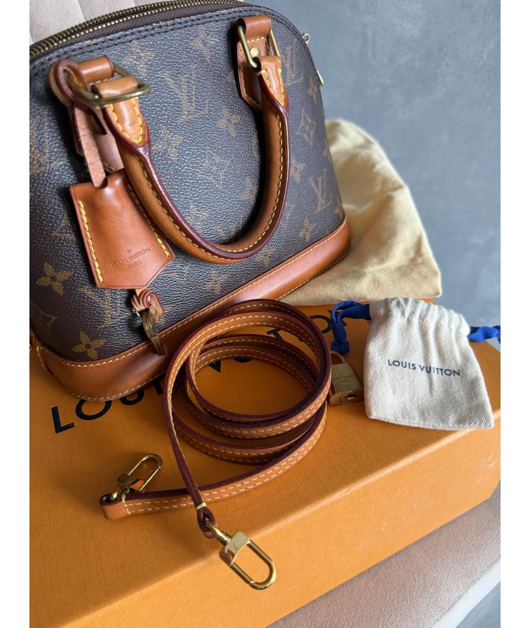 LOUIS VUITTON Коричневая сумка с короткими ручками, фото 6