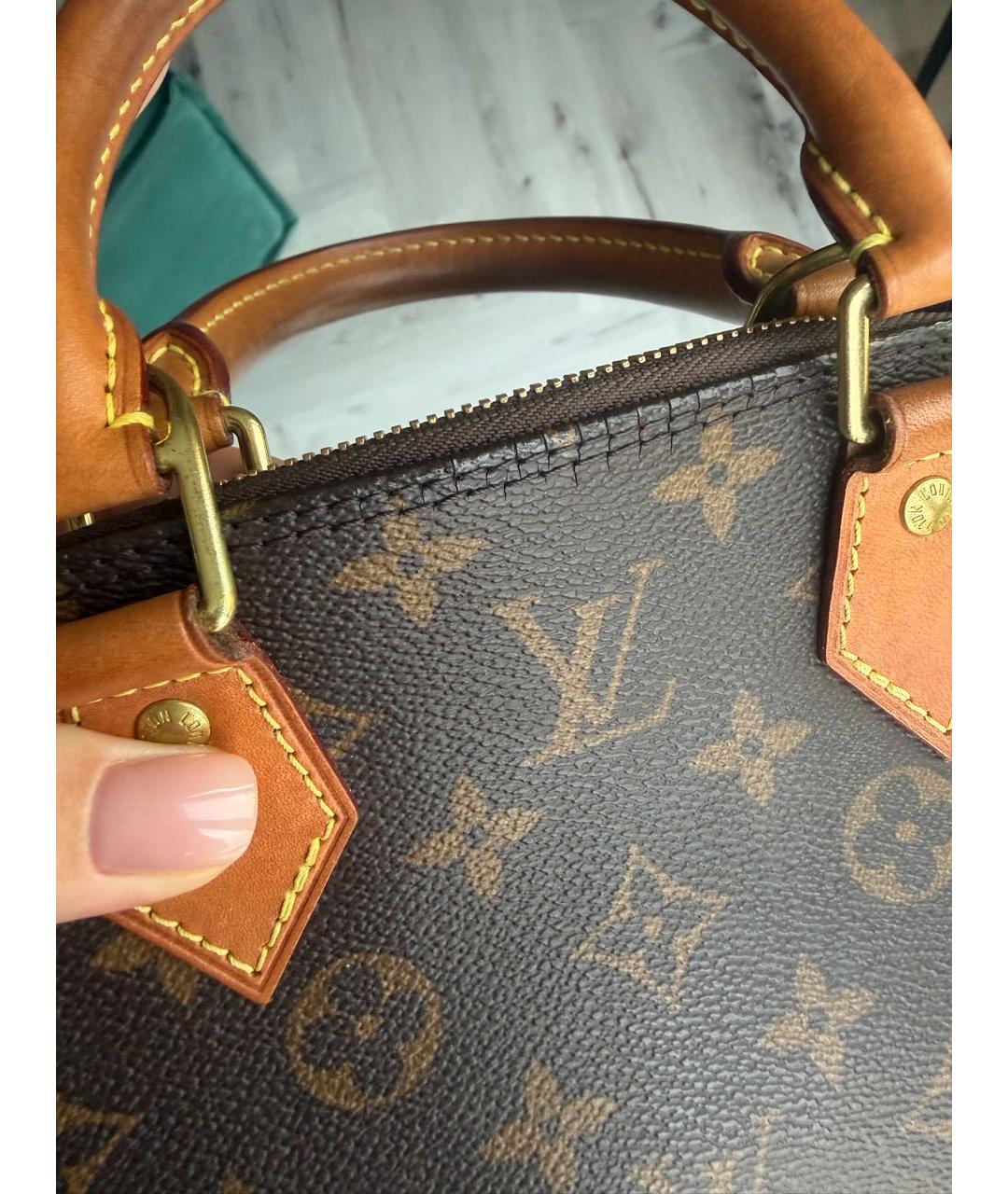LOUIS VUITTON Коричневая сумка с короткими ручками, фото 5