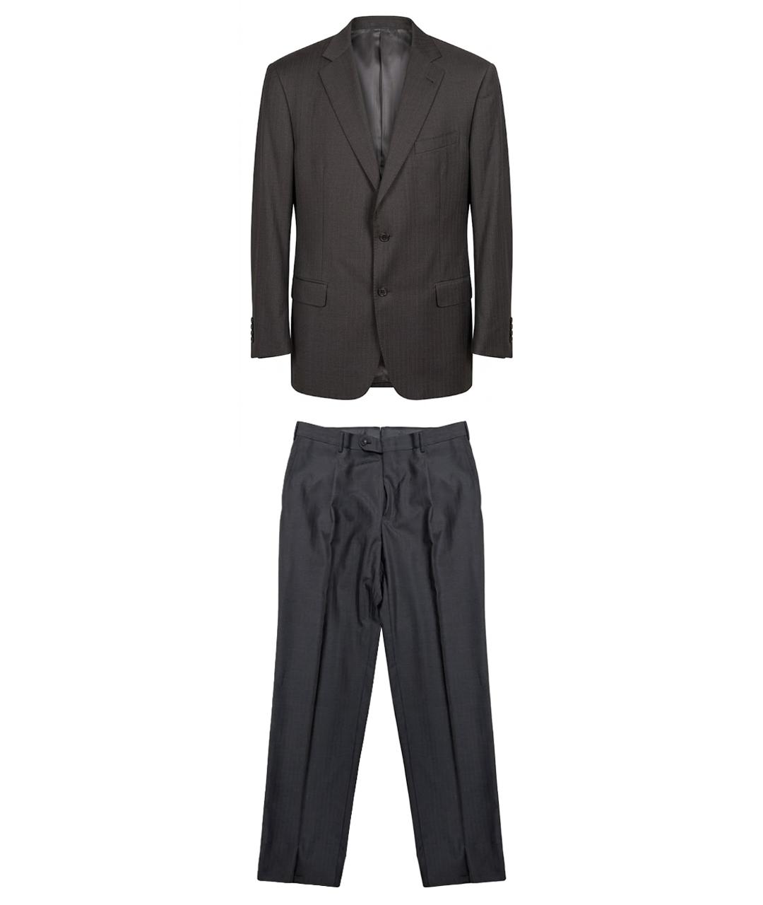 ERMENEGILDO ZEGNA XXX Антрацитовый классический костюм, фото 1