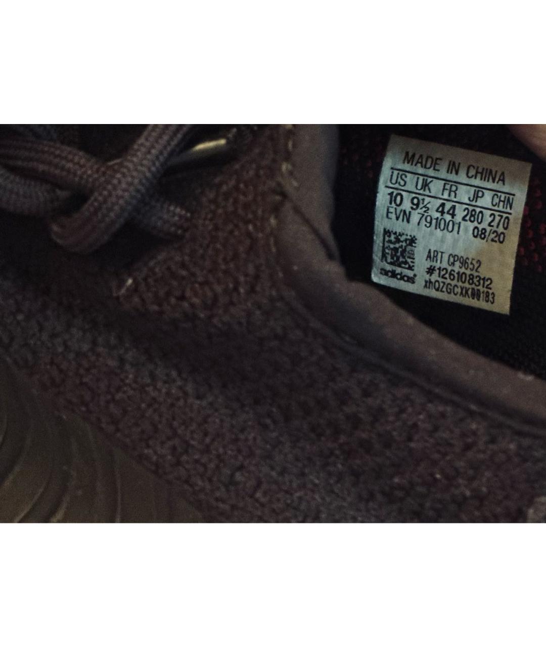 ADIDAS YEEZY Черные текстильные низкие кроссовки / кеды, фото 3