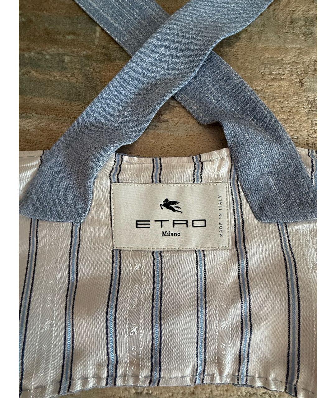 ETRO Голубой вискозный жилет, фото 3