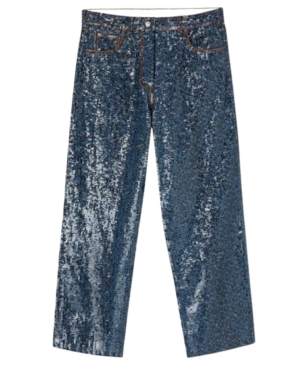 MSGM Синие прямые брюки, фото 1