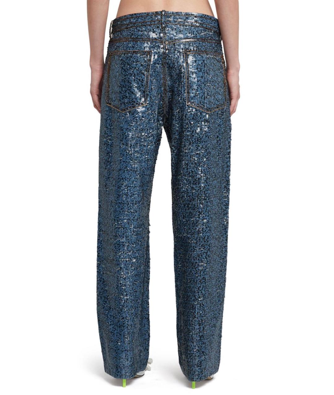 MSGM Синие прямые брюки, фото 2