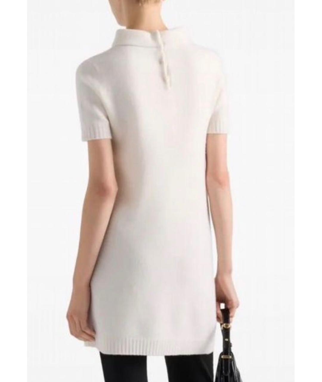 PRADA Белое шерстяное повседневное платье, фото 2