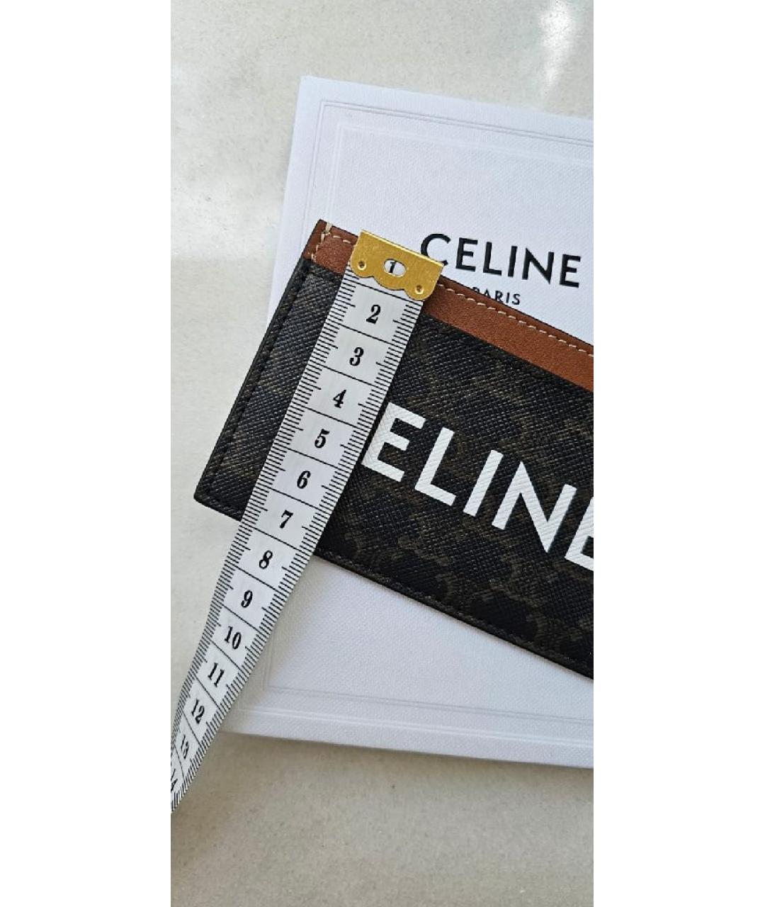 CELINE Коричневый кардхолдер, фото 5