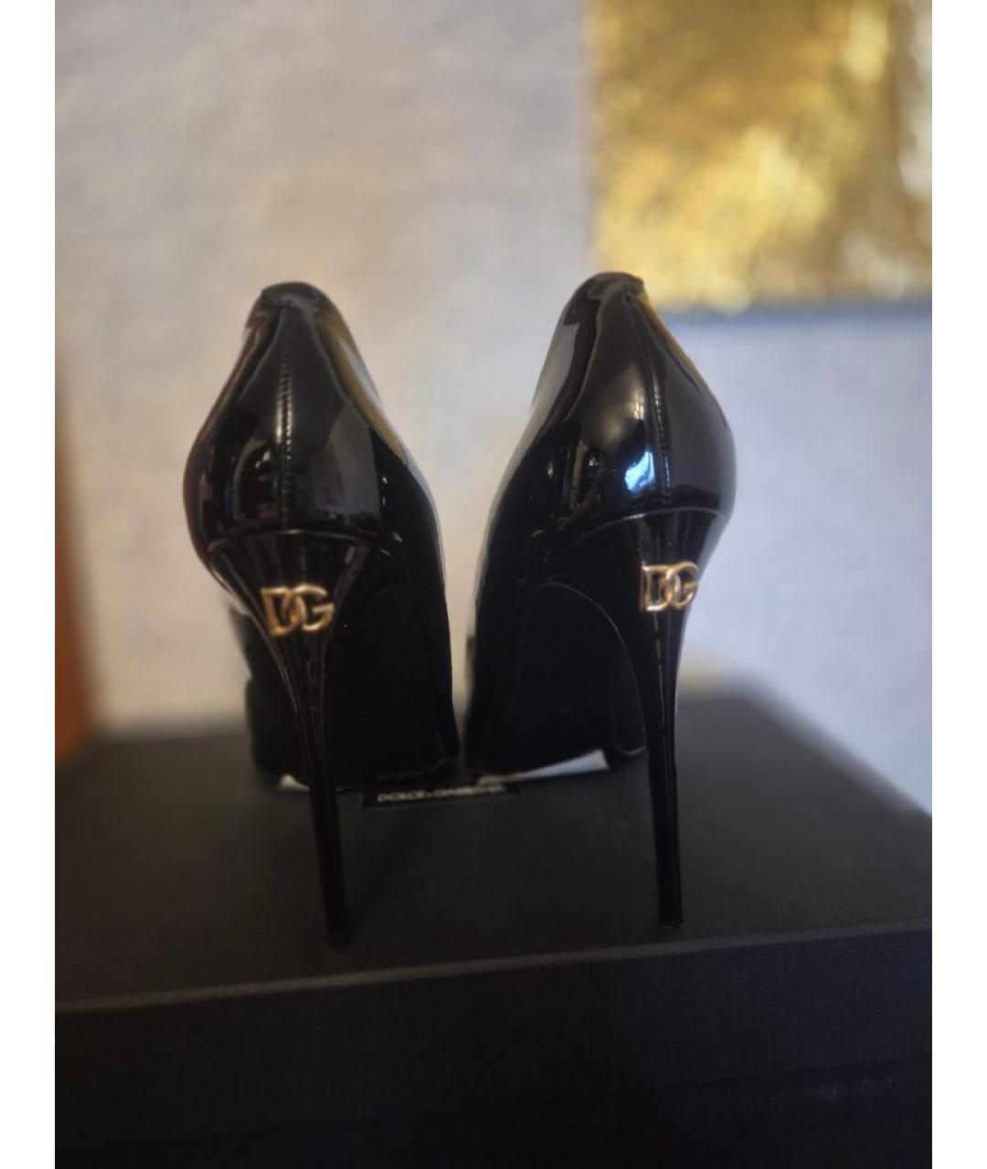 DOLCE&GABBANA Черные туфли из лакированной кожи, фото 2