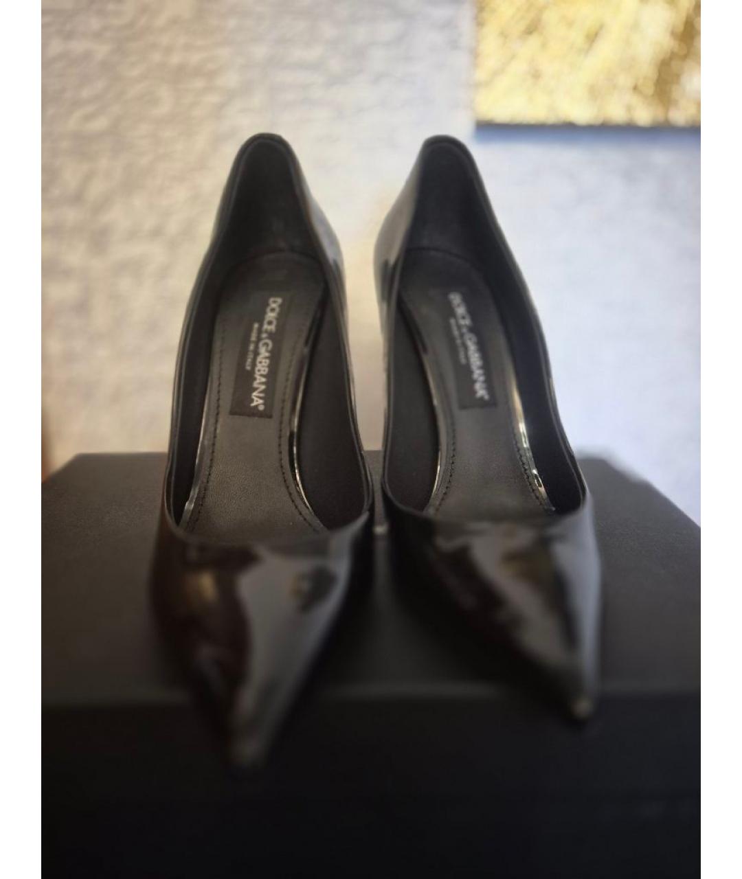 DOLCE&GABBANA Черные туфли из лакированной кожи, фото 3
