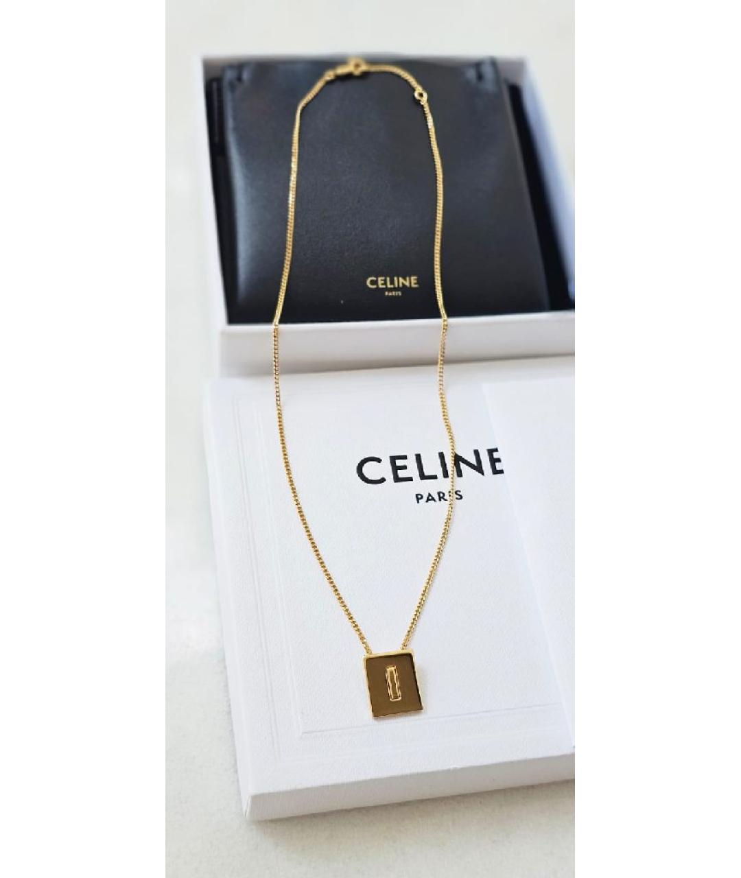 CELINE Золотая латунная подвеска, фото 8