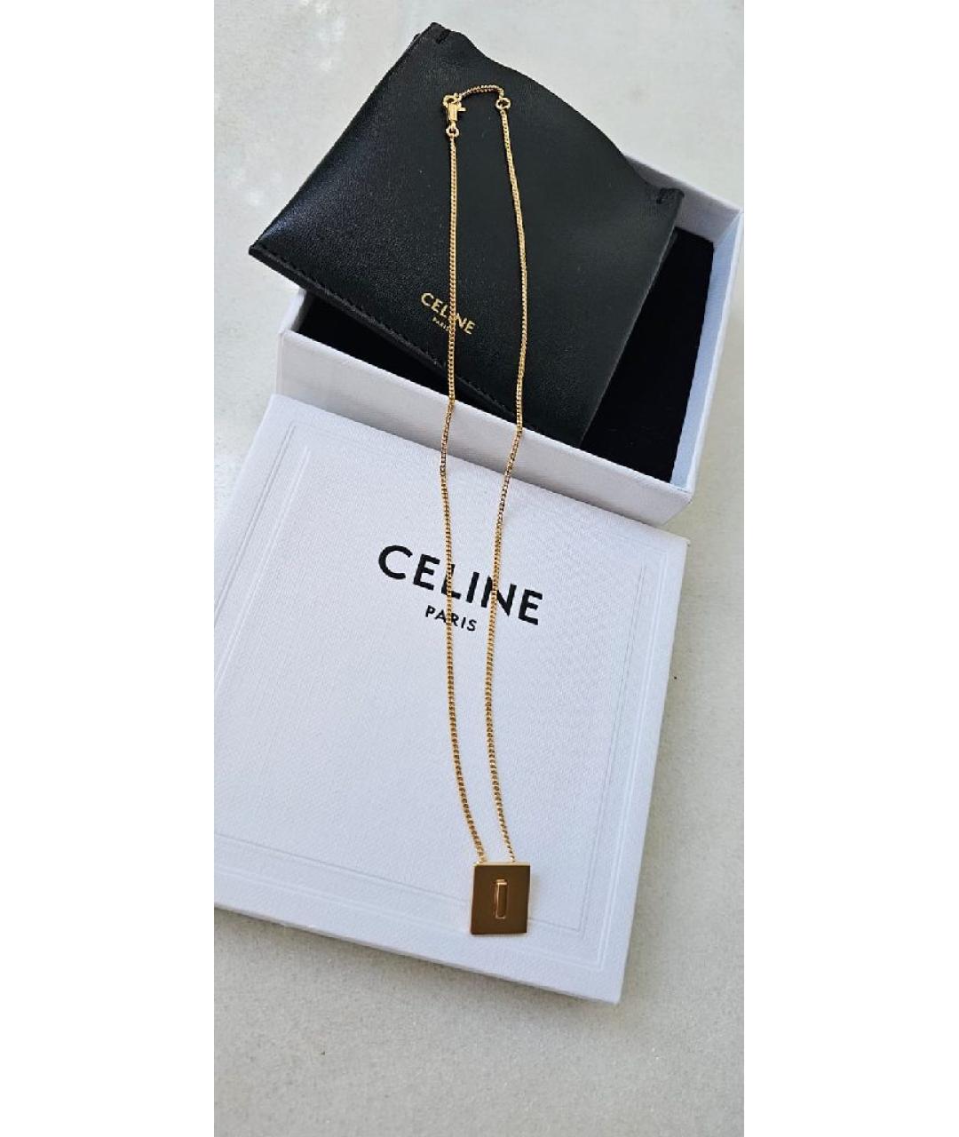 CELINE Золотая латунная подвеска, фото 2