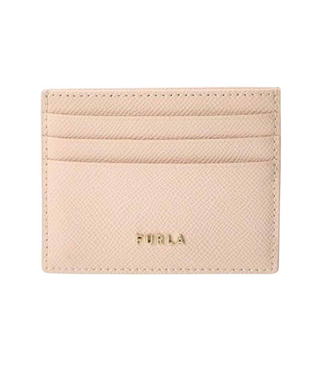 FURLA Бежевый кожаный кардхолдер, фото 4
