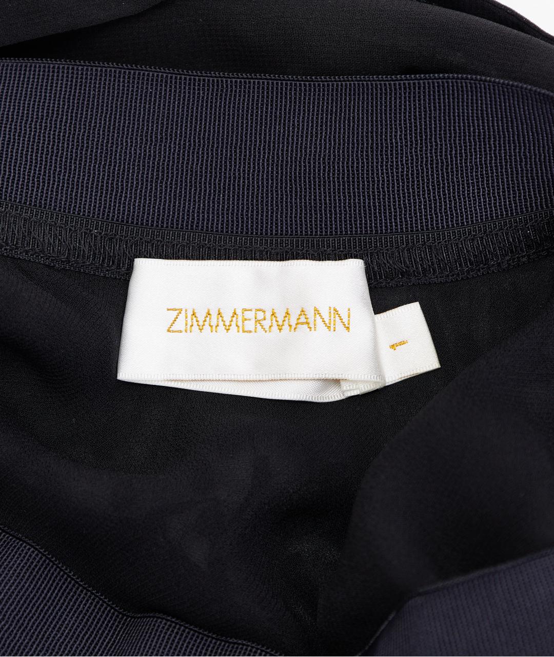 ZIMMERMANN Черная шелковая юбка миди, фото 3