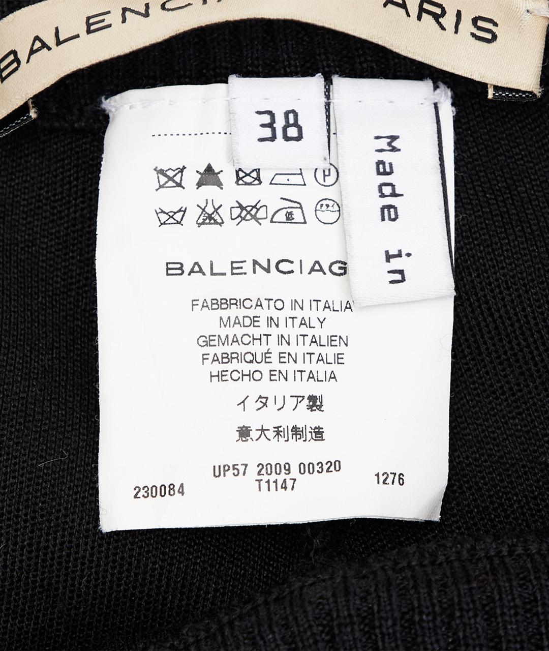 BALENCIAGA Черные шерстяные леггинсы и велосипедки, фото 8