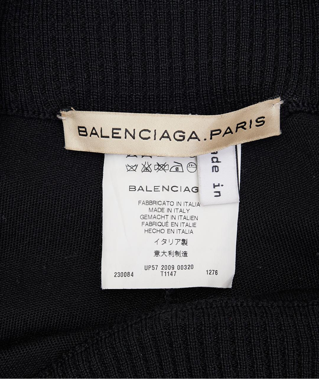 BALENCIAGA Черные шерстяные леггинсы и велосипедки, фото 3